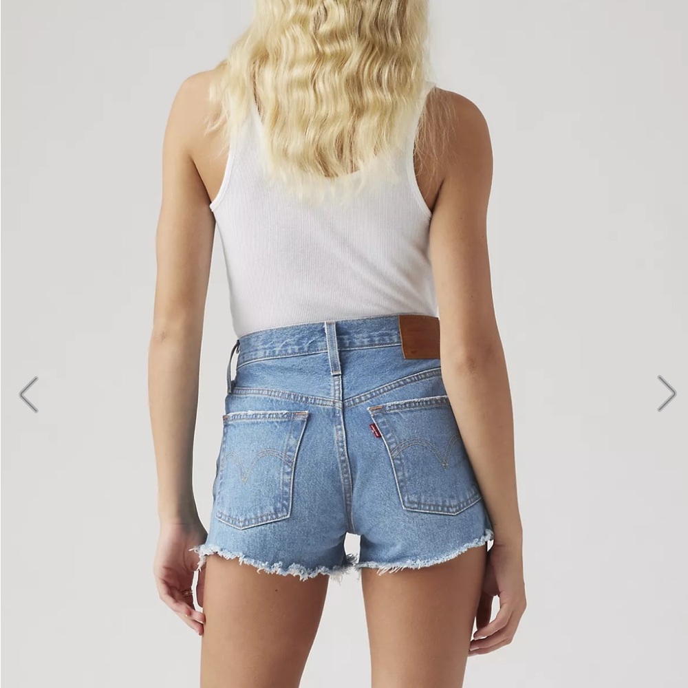 Levi's 501 Original High Rise Distressed Jean Shorts Spring Summer - Size 24